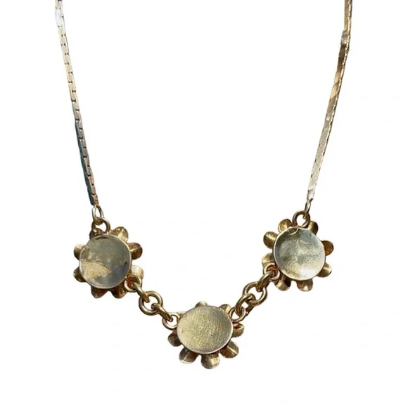 Elegant 14k Solid Italian Yellow Gold Floral Necklace! RARE! - Picture 3 of 8